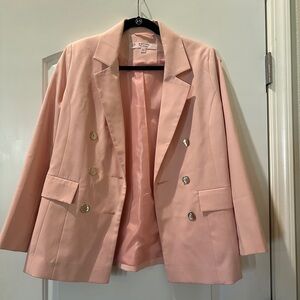 Miss Selfridge Blush Double-Breasted Blazer